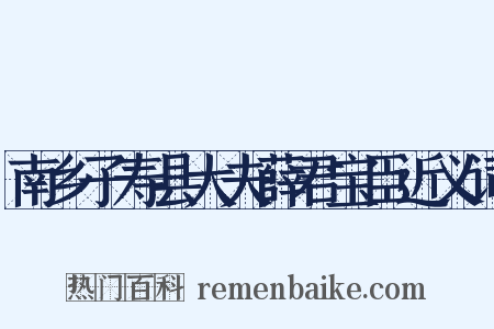 南乡子寿县大夫薛君宝臣近义词是什么意思的图片